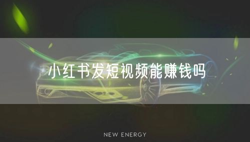 小红书发短视频能赚钱吗