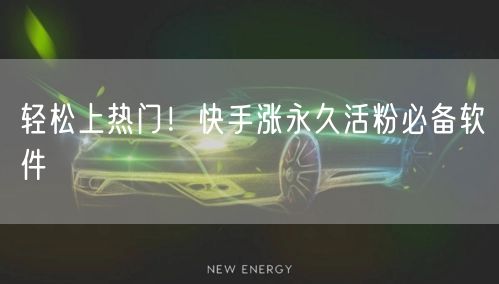 轻松上热门！快手涨永久活粉必备软件