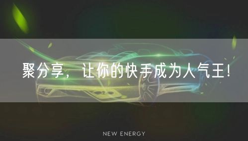聚分享，让你的快手成为人气王！