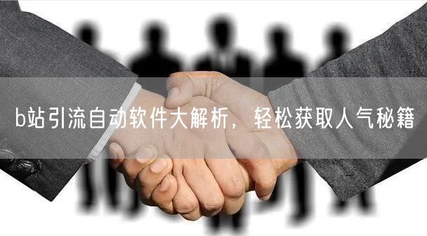 b站引流自动软件大解析，轻松获取人气秘籍