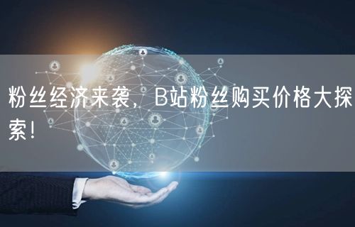 粉丝经济来袭，B站粉丝购买价格大探索！