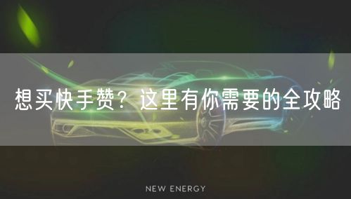 想买快手赞？这里有你需要的全攻略