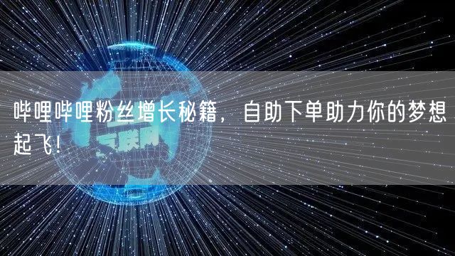 哔哩哔哩粉丝增长秘籍，自助下单助力你的梦想起飞！