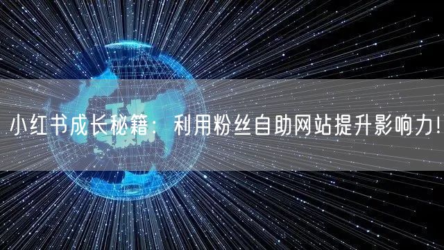 小红书成长秘籍：利用粉丝自助网站提升影响