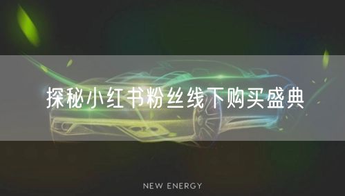 探秘小红书粉丝线下购买盛典