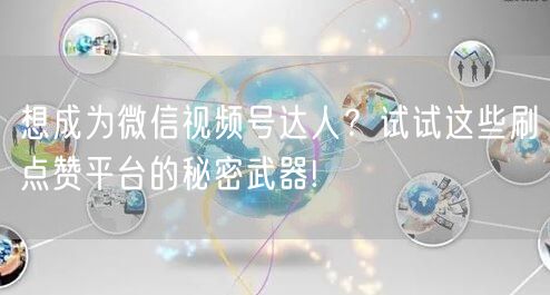想成为微信视频号达人？试试这些刷点赞平台的秘密武器!