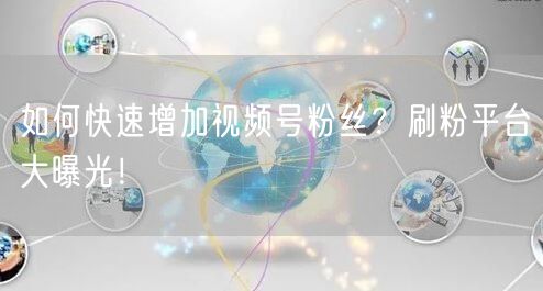如何快速增加视频号粉丝？刷粉平台大曝光！