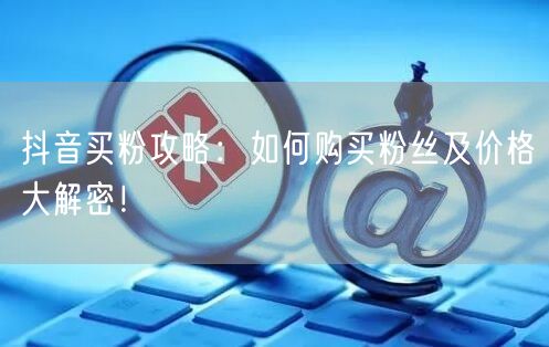 抖音买粉攻略：如何购买粉丝及价格大解密！