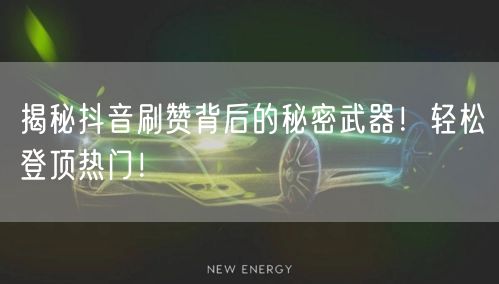 揭秘抖音刷赞背后的秘密武器！轻松登顶热门！