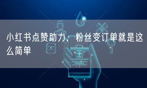 小红书点赞助力，粉丝变订单就是这么简单