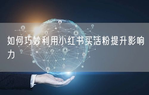 如何巧妙利用小红书买活粉提升影响力