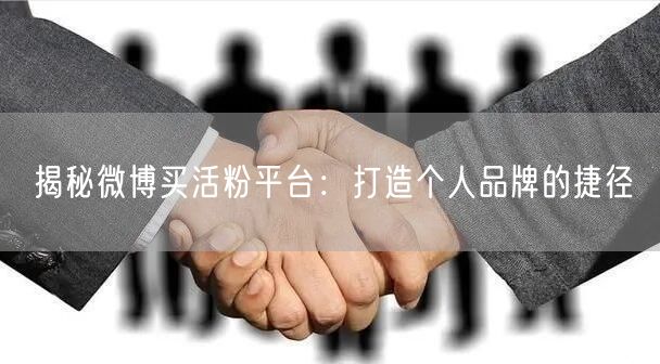 揭秘微博买活粉平台：打造个人品牌的捷径