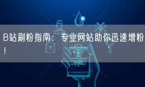 B站刷粉指南:专业网站助你迅速增粉!