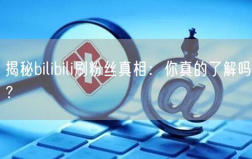 揭秘bilibili刷粉丝真相：你真的了解吗？