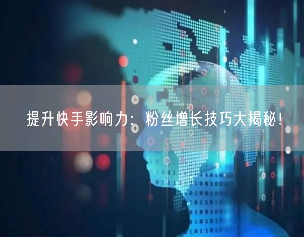 提升快手影响力：粉丝增长技巧大揭秘！
