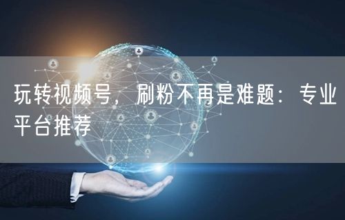 玩转视频号，刷粉不再是难题：专业平台推荐