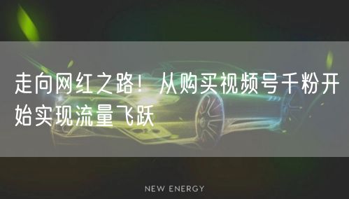 走向网红之路！从购买视频号千粉开始实现流量飞跃