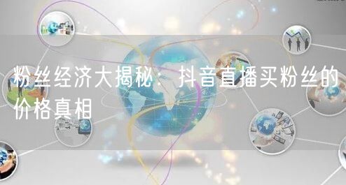 粉丝经济大揭秘：抖音直播买粉丝的价格真相