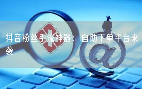 抖音粉丝引流神器：自助下单平台来袭