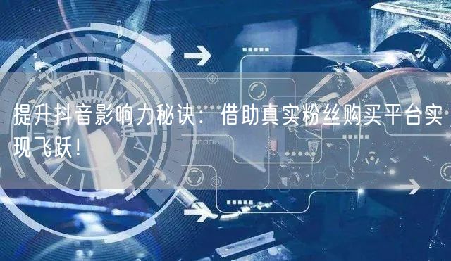 提升抖音影响力秘诀：借助真实粉丝购买平台实现飞跃！