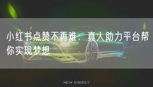 小红书点赞不再难：真人助力平台帮你实现梦想