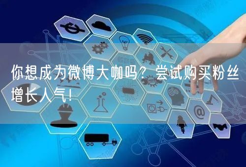 你想成为微博大咖吗？尝试购买粉丝增长人气！