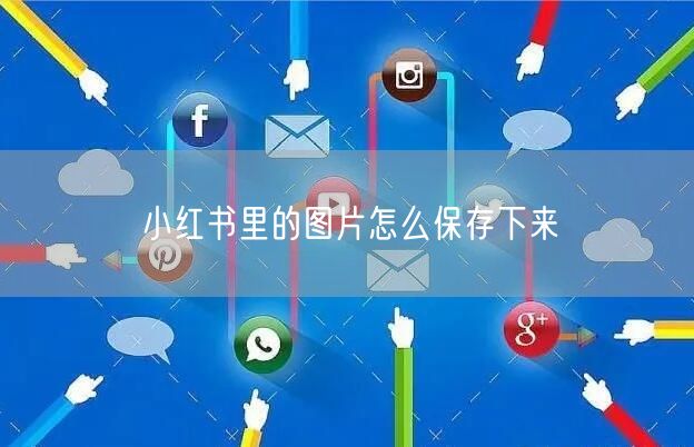 小红书里的图片怎么保存下来
