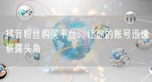 抖音粉丝购买平台：让你的账号迅速崭露头角