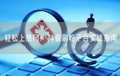 轻松上热门！抖音刷粉平台实战指南