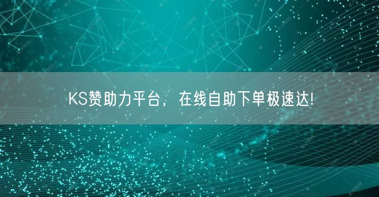 KS赞助力平台，在线自助下单极速达!