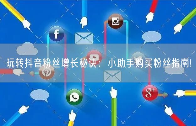 玩转抖音粉丝增长秘诀：小助手购买粉丝指南!