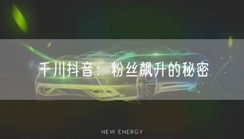 千川抖音：粉丝飙升的秘密
