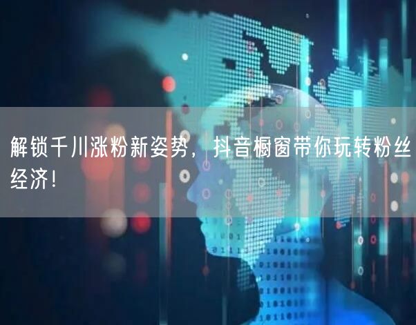解锁千川涨粉新姿势，抖音橱窗带你玩转粉丝经济！