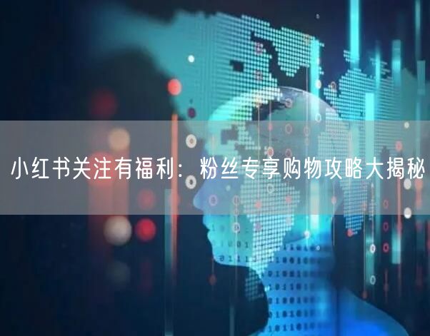 小红书关注有福利：粉丝专享购物攻略大揭秘