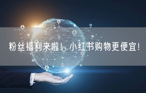 粉丝福利来啦！小红书购物更便宜！
