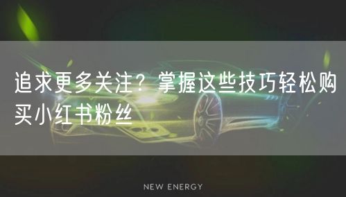 追求更多关注？掌握这些技巧轻松购买小红书粉丝