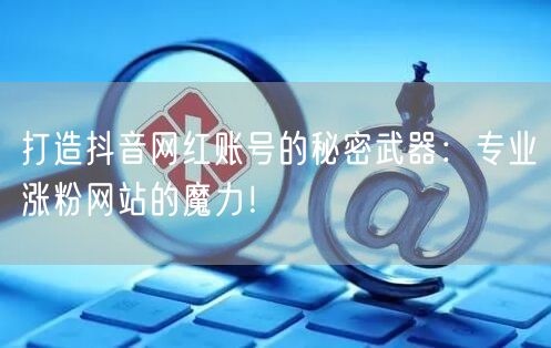 打造抖音网红账号的秘密武器：专业涨粉网站的魔力！
