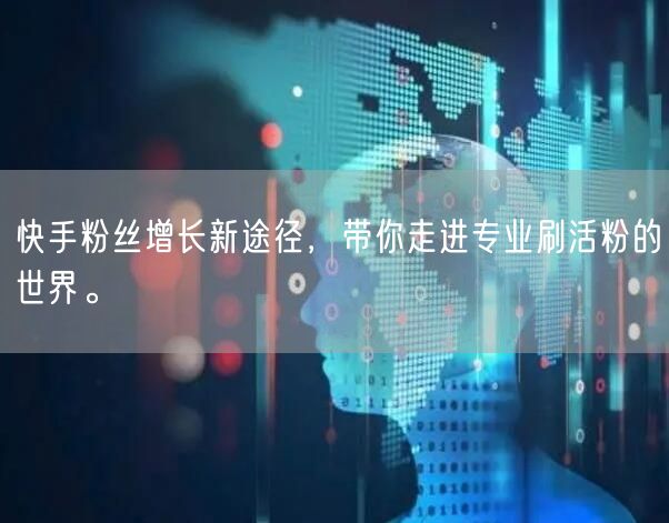 快手粉丝增长新途径，带你走进专业刷活粉的世界。