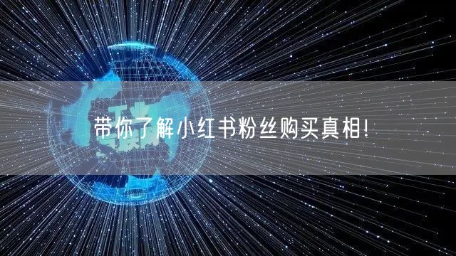 带你了解小红书粉丝购买真相！