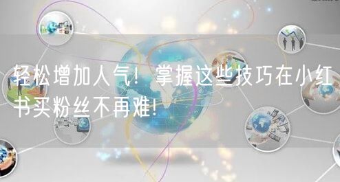 轻松增加人气！掌握这些技巧在小红书买粉丝不再难!