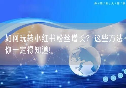 如何玩转小红书粉丝增长？这些方法你一定得知道!