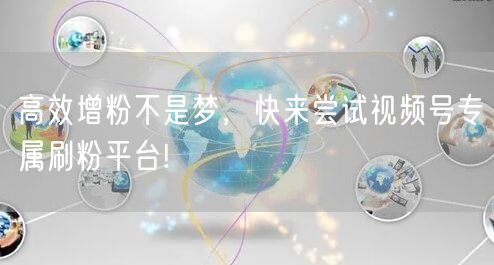 高效增粉不是梦，快来尝试视频号专属刷粉平台!