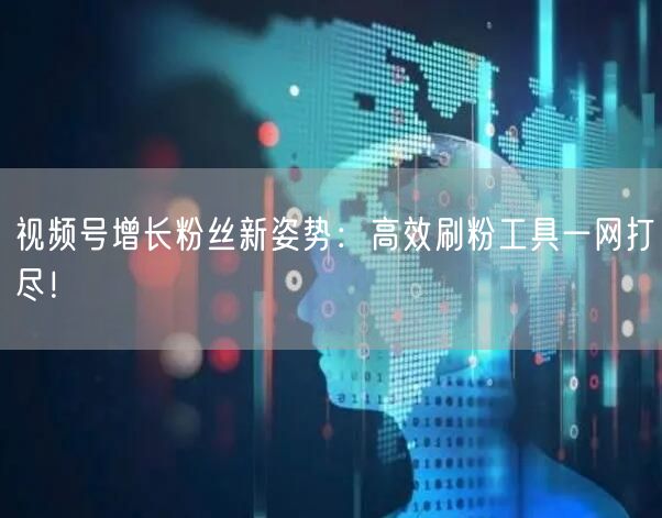 视频号增长粉丝新姿势：高效刷粉工具一网打尽！