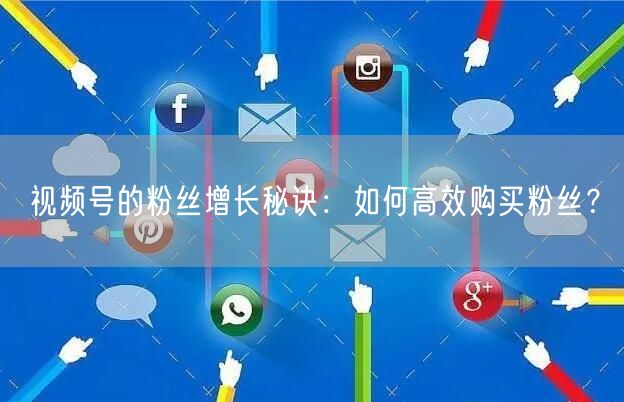 视频号的粉丝增长秘诀：如何高效购买粉丝？
