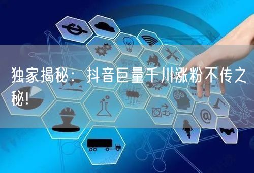 独家揭秘：抖音巨量千川涨粉不传之秘!