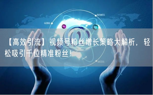 【高效引流】视频号粉丝增长策略大解析，轻松吸引千位精准粉丝！