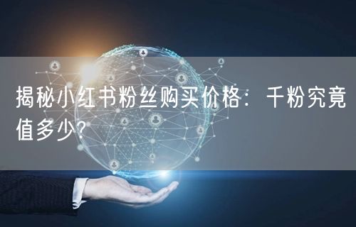 揭秘小红书粉丝购买价格：千粉究竟值多少?