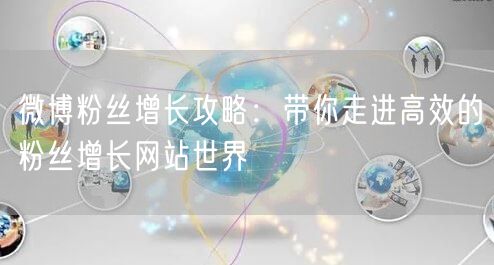 微博粉丝增长攻略：带你走进高效的粉丝增长网站世界