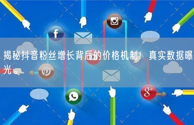 揭秘抖音粉丝增长背后的价格机制！真实数据曝光。