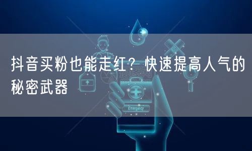 抖音买粉也能走红？快速提高人气的秘密武器